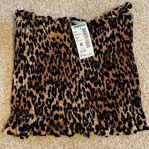 cheetah tube top (NEVER WORN TAGS STILL ATTACHED)